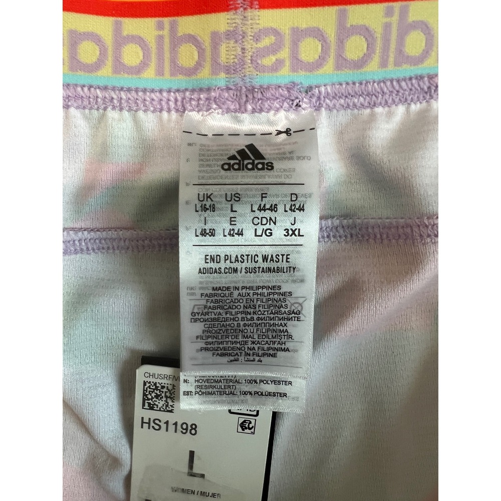 Adidas x The FARM Company Pacer Training Shorts Purple Tropical HS1198 Womens L - Picture 7 of 13